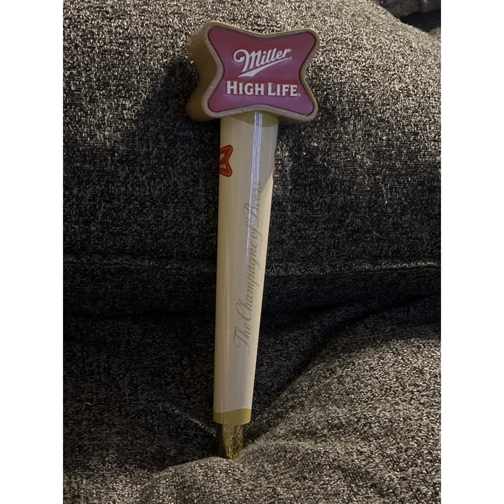 Miller High Life Beer Tap Handle Cream Excellent Champagne of Beers